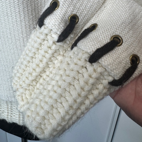 Zara Turtle Neck Knit Sweater Ivory - Picture 6 of 9